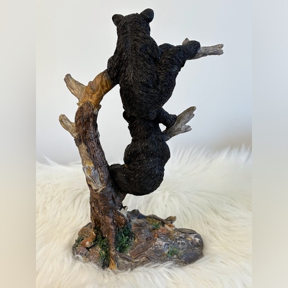 Rustic Black Bear Climbing Sculpture - Picture 5 of 6